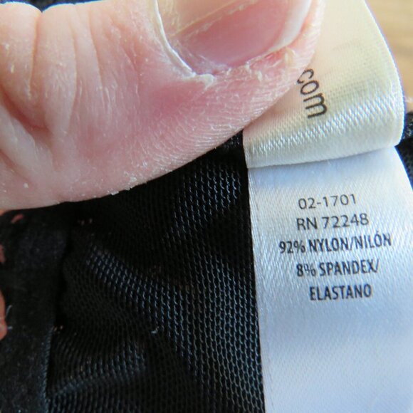 FELINA Lace Racerback‎ Wireless Bra Bralette Stretch Black - Size Medium - Picture 13 of 13